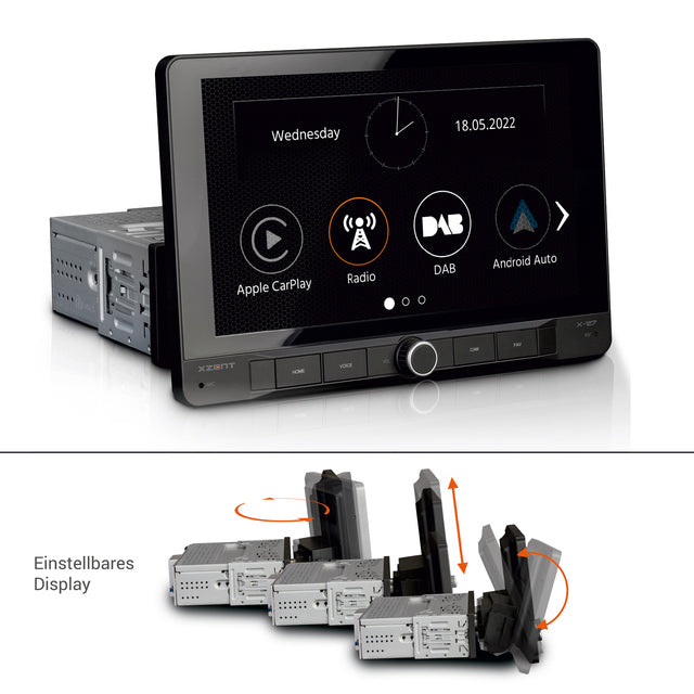 Infotainer XZENT X-127, with CarPlay and Android Auto