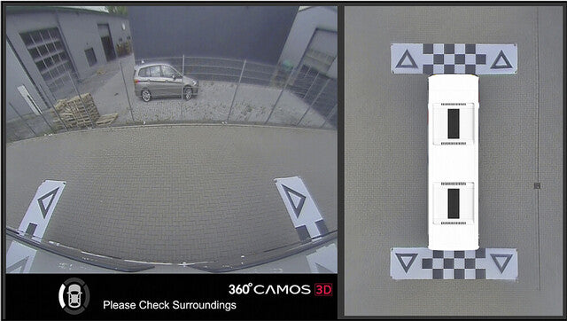 Surround view system CAMOS 4-camera HD-TVI NS-4 3D TVI out, 10” TVI monitor 2-channel