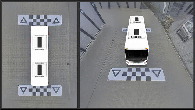 Surround view system CAMOS 4-camera HD-TVI NS-4 3D TVI out, 10” TVI monitor 2-channel
