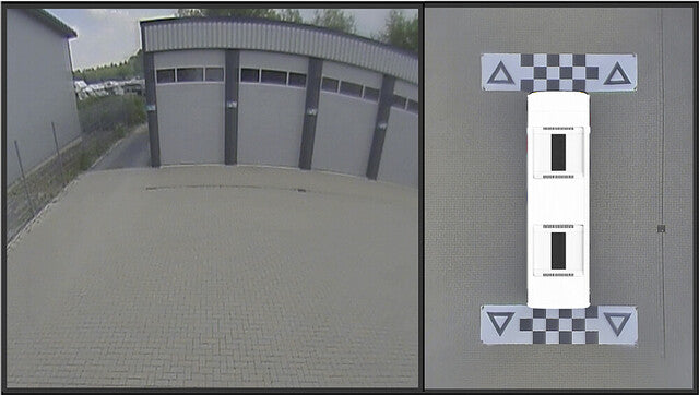 Surround view system CAMOS 4-camera HD-TVI NS-4 3D TVI out, 10” TVI monitor 2-channel