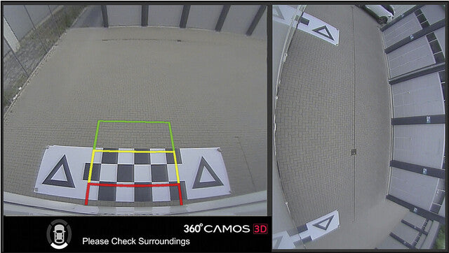 Surround view system CAMOS 4-camera HD-TVI NS-4 3D TVI out, 10” TVI monitor 2-channel