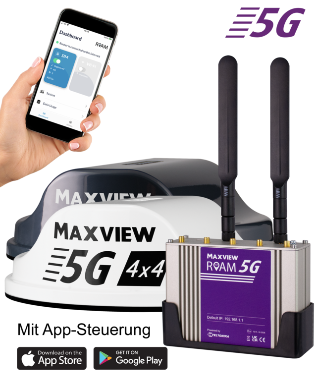 Antena MAXVIEW Roam 5G 4x4 LTE/WiFi Spalva antracitas