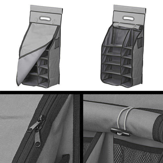 Hanging storage ProPlus 14 compartments with zip pocket and piping