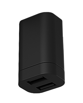 USB lizdas maitinimo plokštei Lanciano HABA 2x USB-A, sp. juodas