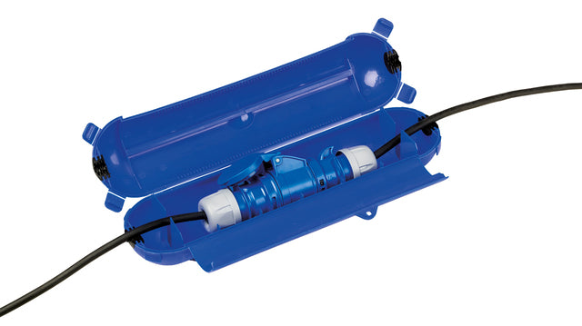 Electrosafe Weingärtner 3 kontaktų CEE kištukams / jungtims, IP44 atsparus purslams, sp. mėlyna