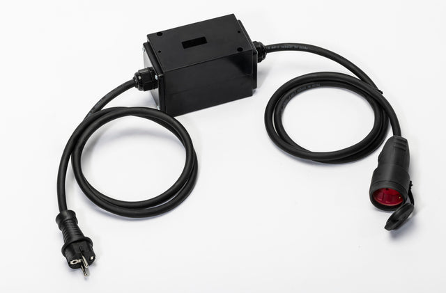 El. metras Weingärtner 230 V / 16 A, 2 x 1,5 m kabelis H07RN-F 3G2.5, MID kalibruotas apsauginis kištukas ir mova