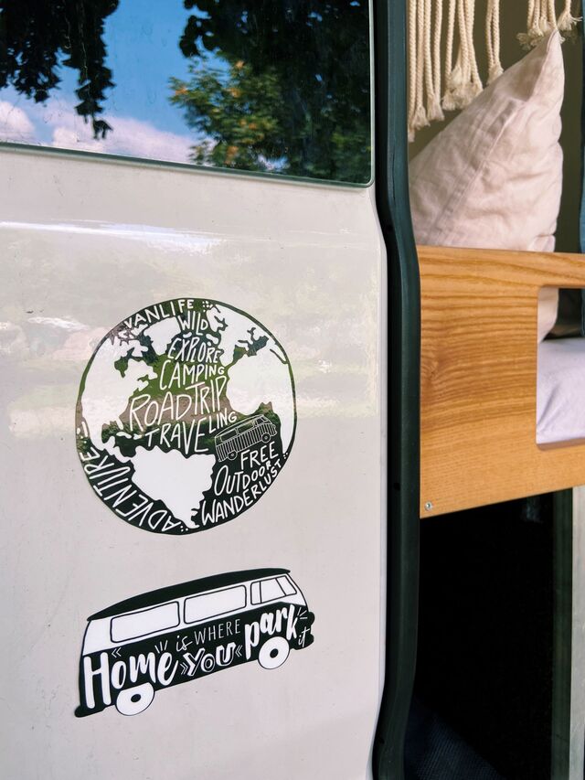 Car sticker Adventure Shop Home is where you park it
