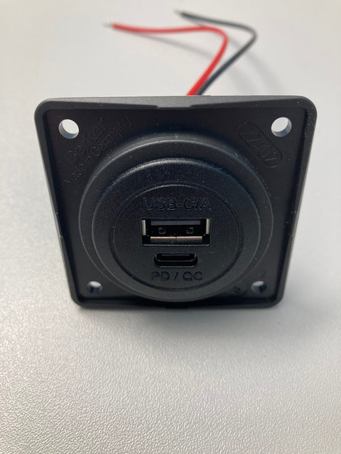 Įkrovimo lizdas Integro 12 V USB A+C su Power Delivery, 30W