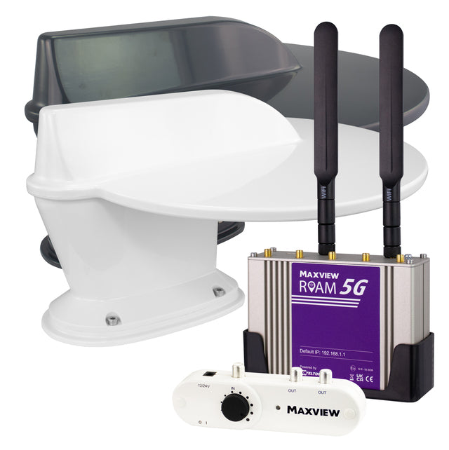 Tarptinklinio ryšio 5G COMBO antena MAXVIEW 4G/5G WiFi interneto ir antžeminės televizijos antena LTE/DVB, sp. baltas