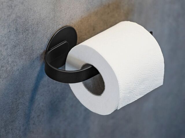 Turbo-Loc Bivio Black toilet paper holder