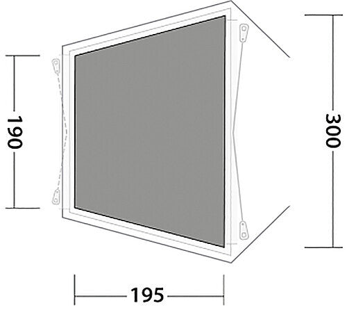 Carpet Outwell for tailgate tent Woodcrest colour black & grey