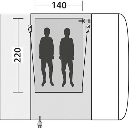 Inner tent Outwell for Parkville 200SA / Crossville 250SA / Maryville 260A Flex col. grey