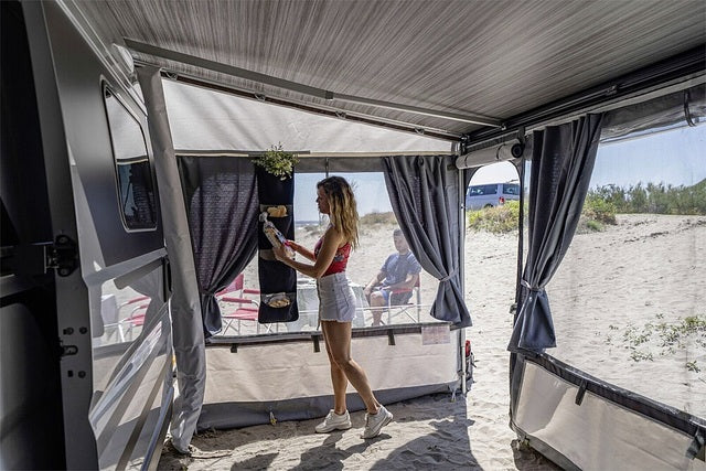 Curtains Kit FIAMMA 2 pcs Colour dark grey