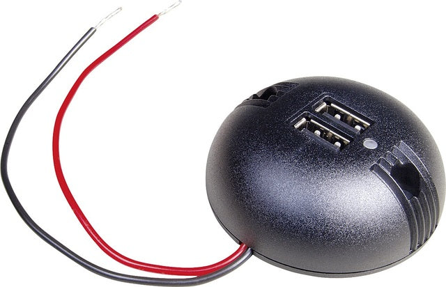 Apvalios formos Power USB Dvigubas lizdas PRO CAR 2 x USB-A / 12 - 24 V