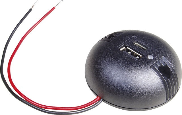 Apvalios formos maitinimo USB Dvigubas lizdas PRO CAR 1 x USB-C + 1 x USB-A / 12 - 24 V