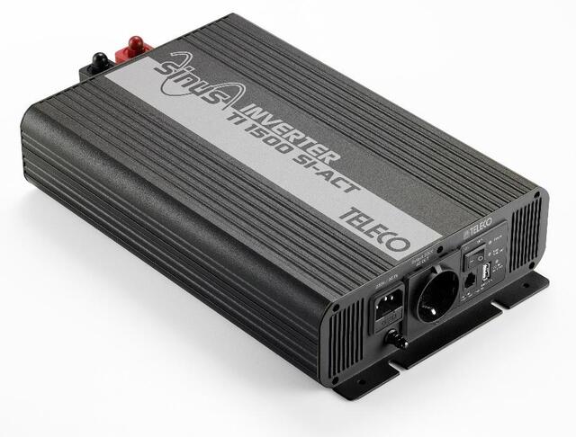 TELECO sinusinių bangų keitiklis TI 1500 SI-ACT-RAL 7016 su 12 V jungiamuoju laidu