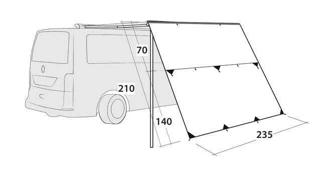 Awning Outwell Hillcrest Tarp color green