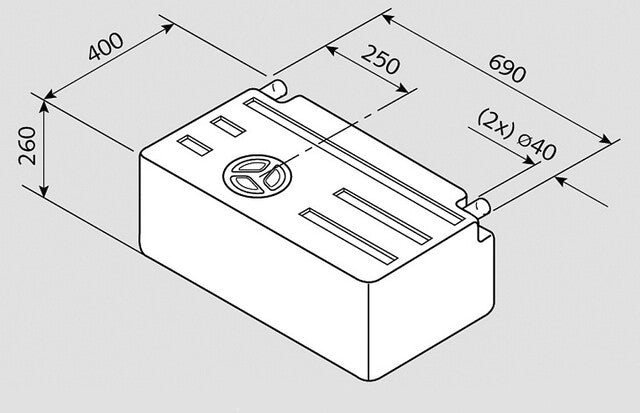 Fusion freshwater tank 63 l EV 1301 _ V6-12 _