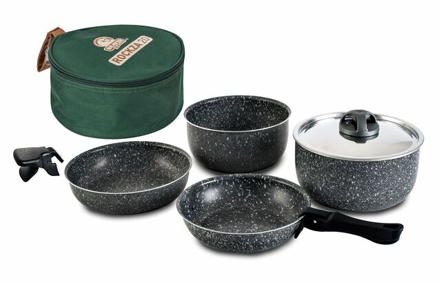 Keptuvių rinkinys BEAVER BRAND ROCKZA 20 Compact 9 vnt., sp. akmens pilka