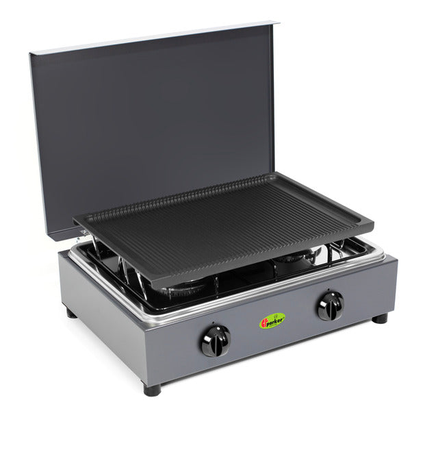 Parker gas stove 200 GSPGPS 30 mbar, with two burners, for indoor use
