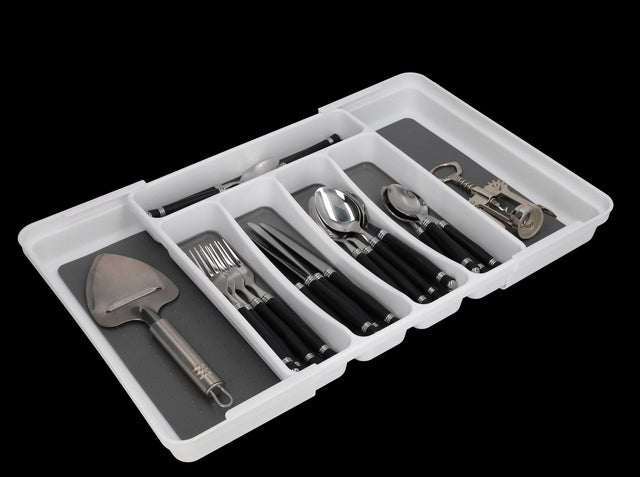 Sliding cutlery tray H.A.B.A. color white / grey