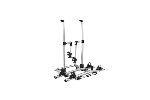 Dviračių laikiklis THULE Excellent ilgos versijos 2 dviračiai Krovinio dangtelis. 60 kg sidabro spalvos