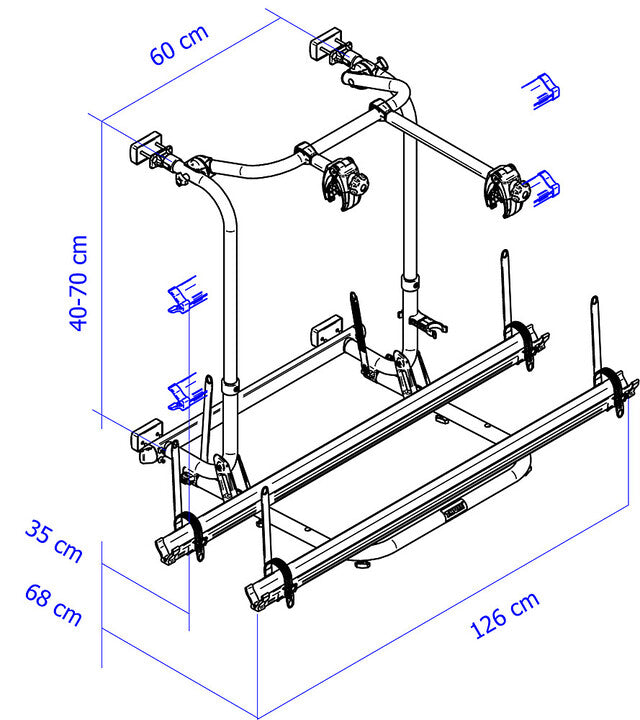 Thule bicycle rack Sport G2 short version 2 bikes, load capacity 50 kg