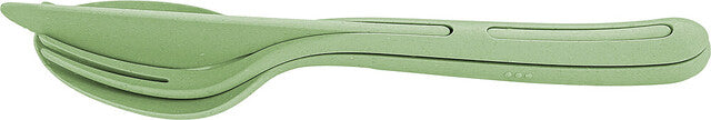Cutlery set koziol KLIKK 3 pc, Colour nature leaf green