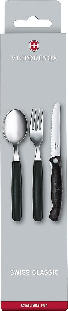 Cutlery set Victorinox SwissClassic, 3 pcs. Colour black