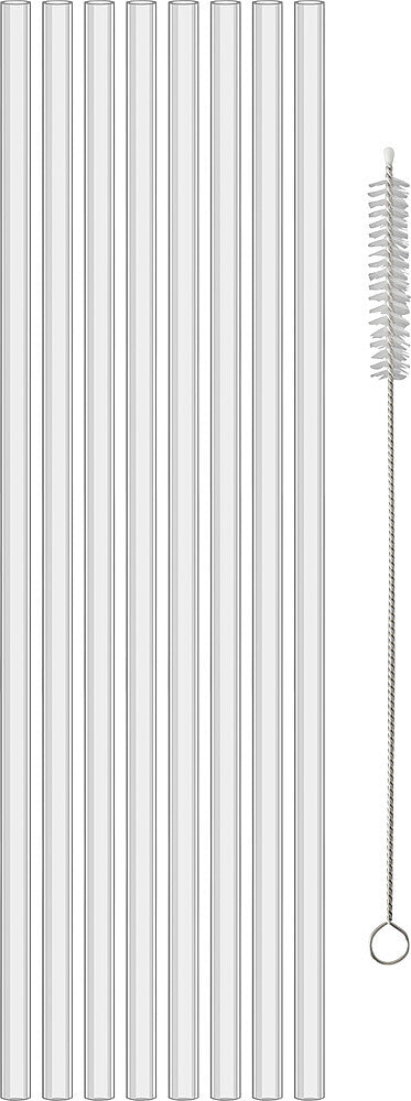 Saugus gėrimo šiaudelis koziol CHEERS STRAWS 27 cm su šepetėlių rinkiniu 8 vnt