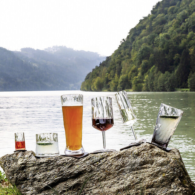 Magn. plastic glasses silwy BEER set of 2 high-tech 500 ml Col. transparent