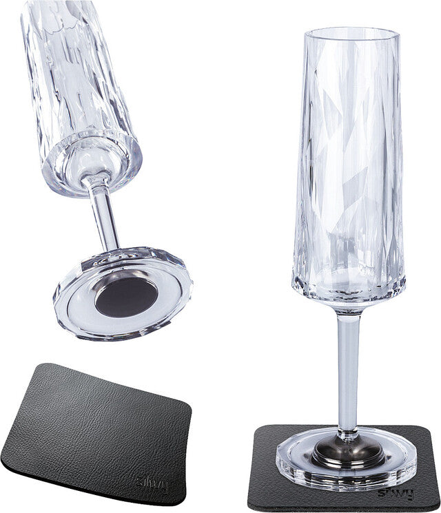 Magn. plastikiniai stiklai silwy SPARKLING 2vnt rinkinys h.tec 150 ml Col. skaidri