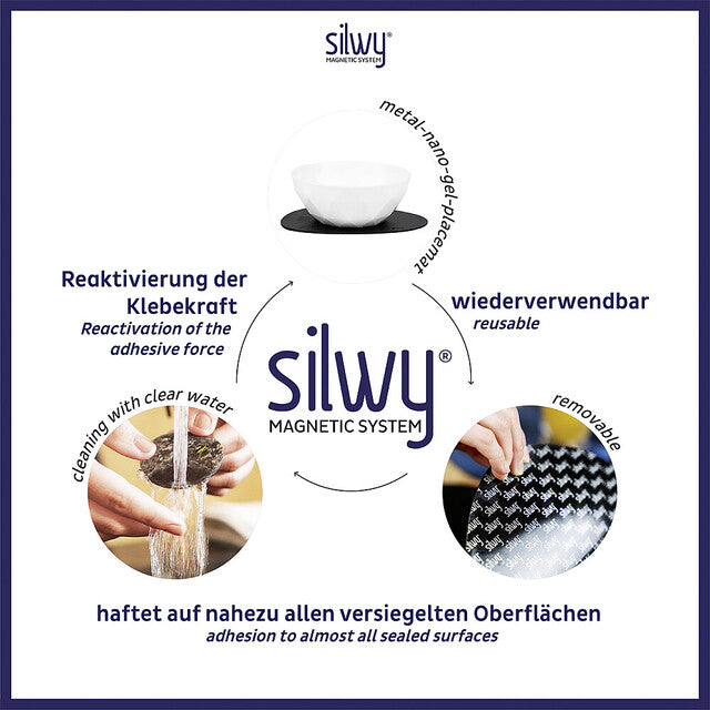 Super-Magnet-Bowl silwy 6-pc. set col. white