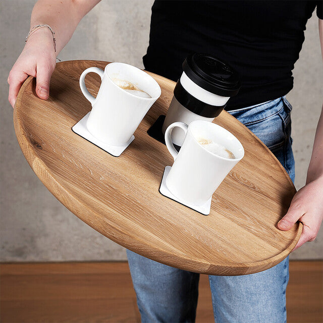 TO-GO-CUP silwy porcelain 1 cup+1 pad+1 lid col. white incl. coaster BLACK