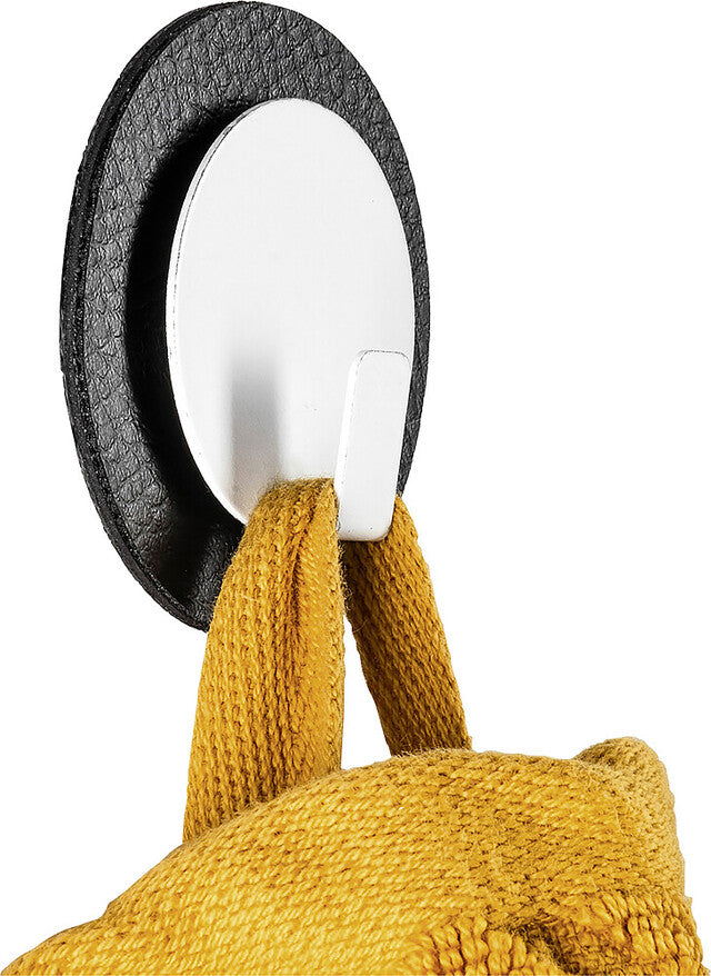 Magn. hook silwy CLEVER WHITE col. white / black incl. metal nano gel pad BLACK