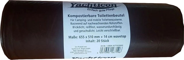 Tualeto reikmenų krepšys Yachticon compostbl f. sulankstomas klozetas Turinys 20 vnt