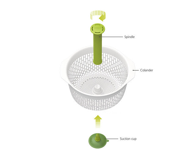 Salad spinner Joseph Joseph Spindola™ for the sink, col. green / white