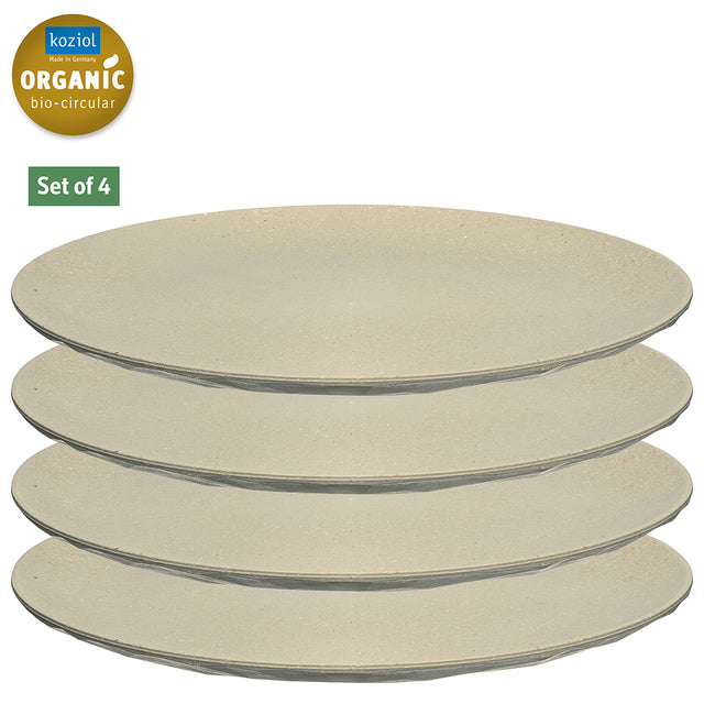 Plate flat koziol Club Plate 26 cm, set of 4 Colour nature desert sand