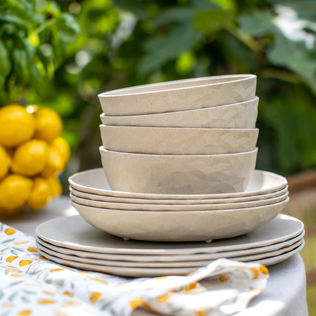 Plate flat koziol Club Plate 26 cm, set of 4 Colour nature desert sand