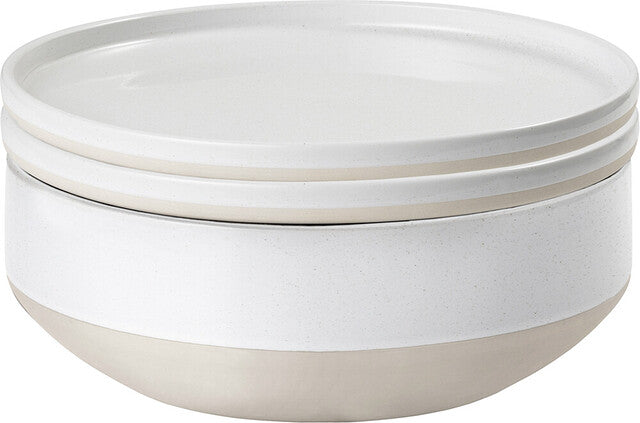 Crockery set BRUNNER Odette 6 in 1, colour white/grey