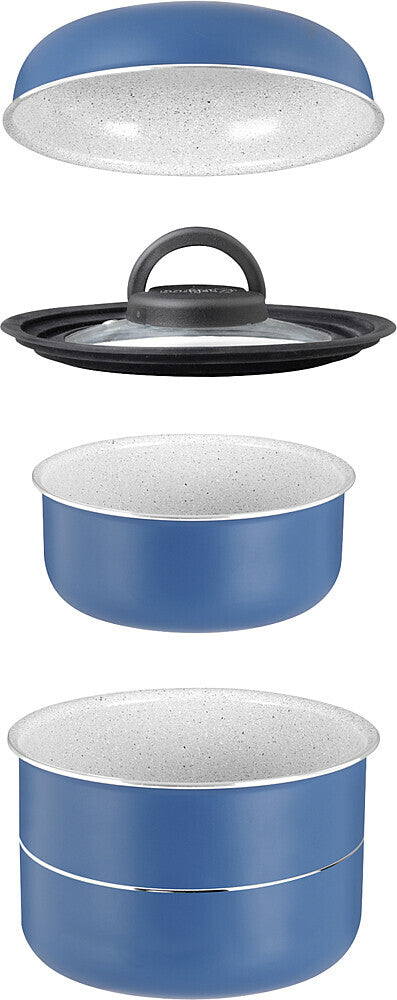 Pot set BRUNNER Carezza Spacemaster diam. 22 cm Vacublock, colour blue