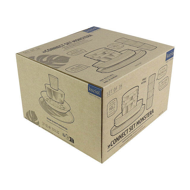 Tableware set CONNECT MONSTERA 16-tlg.