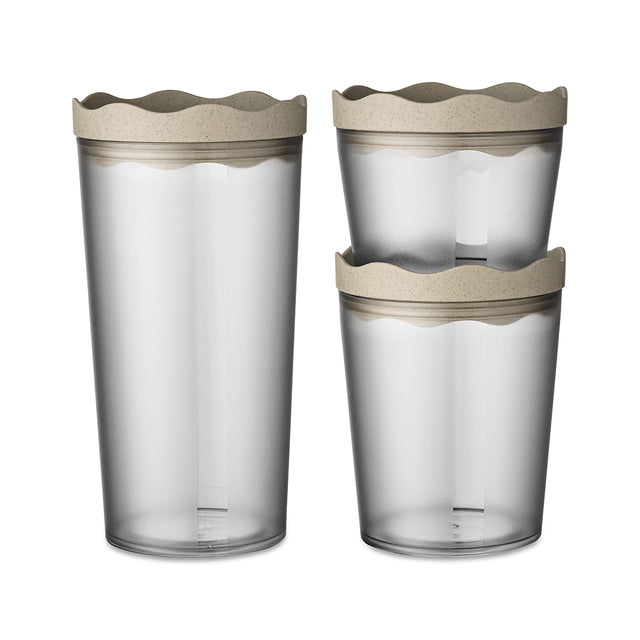 Sandėliavimo stiklainiai koziol Prince set of 3, Oslo col. gamtos dykumos smėlis