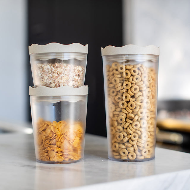 Storage jars koziol Prince set of 3, Oslo col. nature desert sand