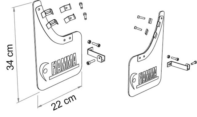 Mud flap front for Fiat Ducato from 2006 340 x 220 cm 2-piece set