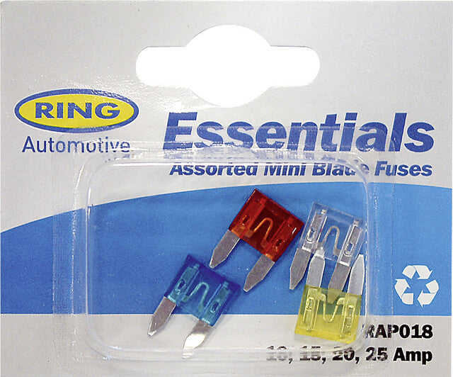Mini plokščių saugiklių rinkinys Veh. 12 V
