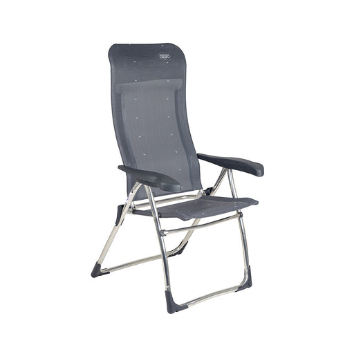 Sulankstoma kėdė aliuminio, pilka