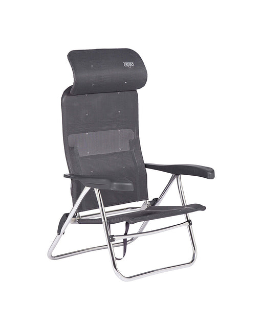 Paplūdimio kėdė Beach Chair, aliuminio, tamsiai pilka