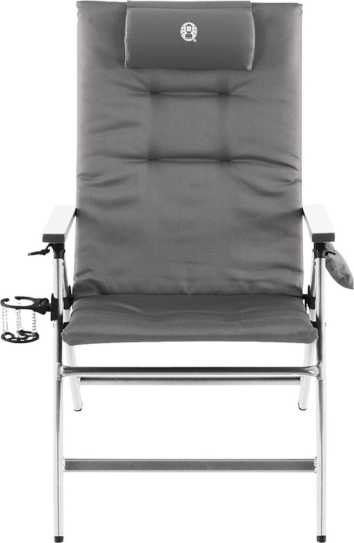 Kėdė 5 pozicijų paminkštinta aukšta nugara, 79 x 105 x 61 cm, pilka / sidabrinė