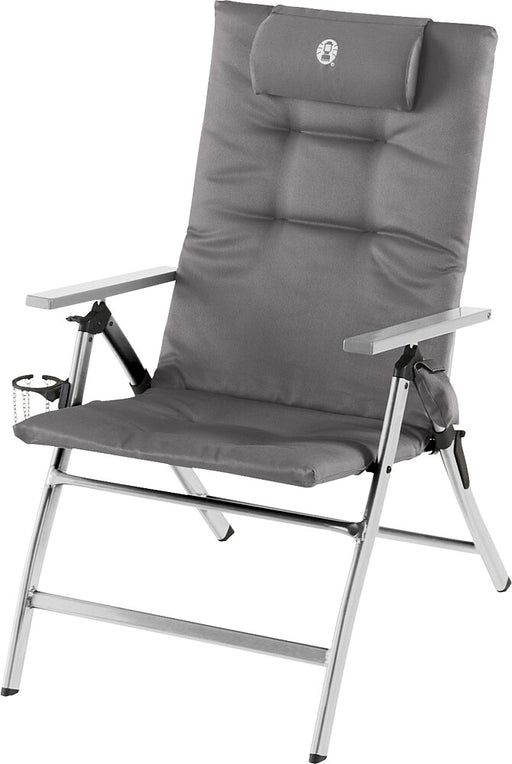 Kėdė 5 pozicijų paminkštinta aukšta nugara, 79 x 105 x 61 cm, pilka / sidabrinė